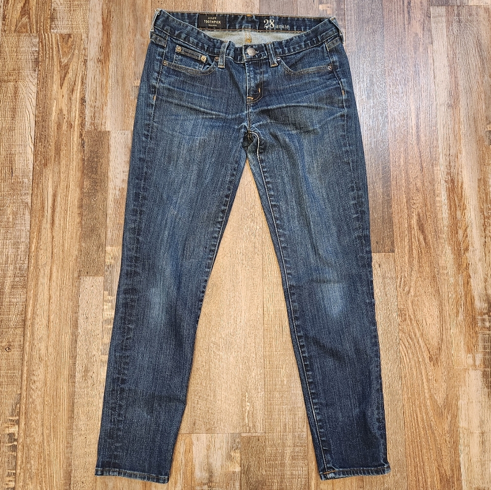 J. Crew Toothpick Ankle Jean Size 28